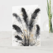 Pampas Grass - Watercolor flowers カード (正面)