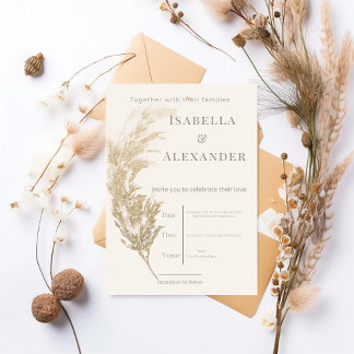 Pampas Grass Wedding Invitation 招待状