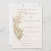 Pampas Grass Wedding Invitation 招待状 (正面)