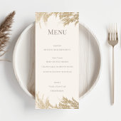Pampas Grass Wedding Menu Card メニュー