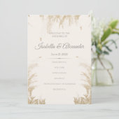 Pampas Grass Wedding Program 招待状 (スタンド正面)