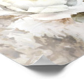 Pampas Grass White Floral Botanical Welcome Sign ポスター (角)