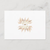 Pampas Grass White Flowers Wedding Gift Wish  エンクロージャーカード (裏面)