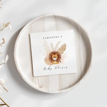 Pampas Lion赤ちゃんシャワー招待ウェルカムサイン