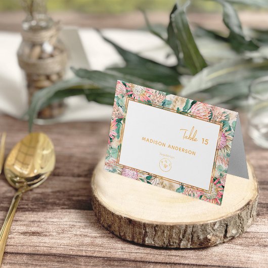 Pampas Vegetarian Meal Choice Guest Name Card テーブルナンバー