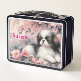 Pampered Pekinese Pooch メタルランチボックス