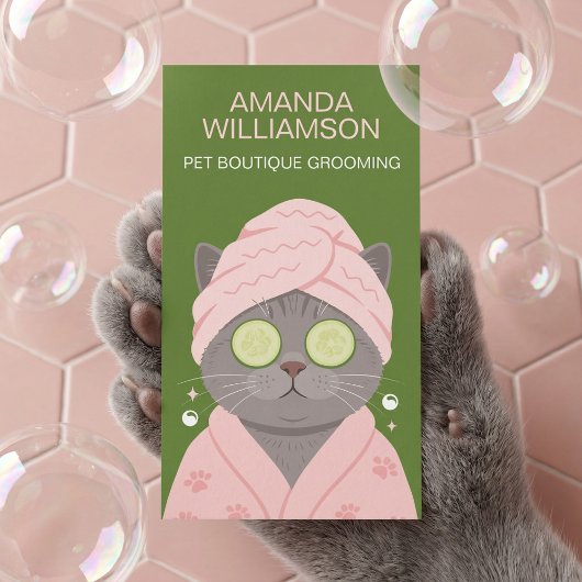 Pampered Pet Cat Spa Grooming Salon Professional  名刺