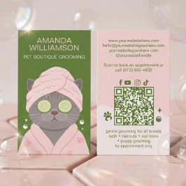 Pampered Pet Cat Spa Grooming Salon Professional 名刺