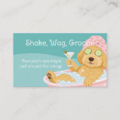 Pampered Pet Dog Spa Groomer Professional Stylist  予約カード (正面)