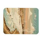 Pamukkale Turkey Travel Postcard マグネット (横)