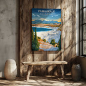 Pamukkale Turkey Travel Poster Canvas Wall Art キャンバスプリント
