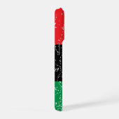 Pan African flag, Afro American Black history iPhoneケース (右側面)