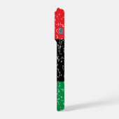 Pan African flag, Afro American Black history iPhoneケース (左側面)