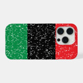 Pan African flag, Afro American Black history iPhoneケース (裏面横)