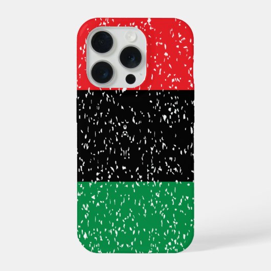 Pan African flag, Afro American Black history iPhoneケース (裏面)