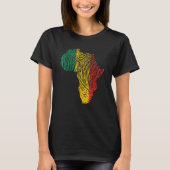 Pan African Flag Fingerprint Black History Month P Tシャツ (正面)