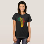 Pan African Flag Fingerprint Black History Month P Tシャツ (正面フル)