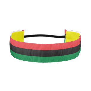 Pan African Flag & UNIA Symbol/Wide アスレチックヘッドバンド