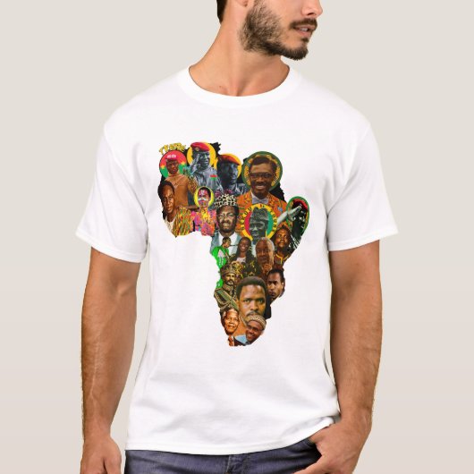 Pan-African Map T-Shirt – Black History Month tee Tシャツ (正面)