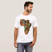 Pan-African Map T-Shirt – Black History Month tee Tシャツ (正面フル)