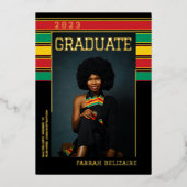 Pan African Photo Foil卒業発表 箔招待状 (正面)