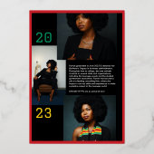 Pan African Photo Foil卒業発表 箔招待状 (裏面)