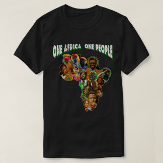Pan African Revolutionary Leaders Africa map  Tシャツ