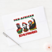 Pan-African Sticker – Sankara, Traore, Bobi Wine  スクエアシール (封筒)