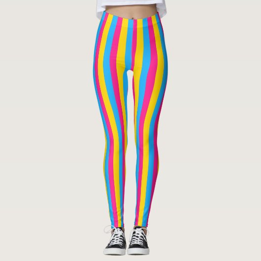 Pan Color Stripes | Pansexual Pride   レギンス (正面)