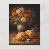Pan de Muerto Floral Still Life Art Postcard ポストカード (正面)