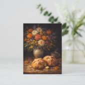Pan de Muerto Floral Still Life Art Postcard ポストカード (スタンド正面)
