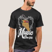 Pan Flute Musical Instrument  11 Tシャツ (正面)