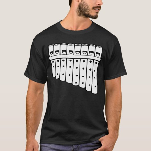 Pan Flute Musical Instrument Flutist Tシャツ (正面)