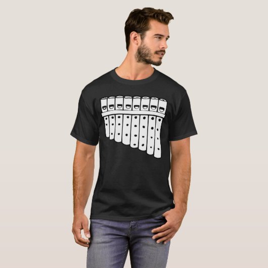 Pan Flute Musical Instrument Flutist Tシャツ (正面フル)
