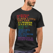 Pan Love Trans Coming Out Homo LGBTQ Supporter Que Tシャツ (正面)