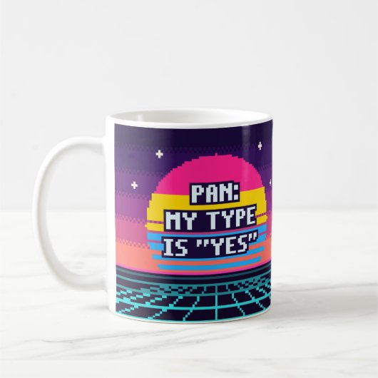 Pan: My Type Is Yes プライド ピクセル マグ (左)
