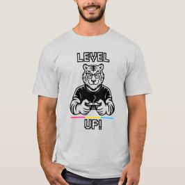 Pan Pride Gaymer Tiger Level Up Tee - Gamer Tshirt Tシャツ