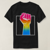 Pan Pride Solidarity Support LGBTQ Panseual  Tシャツ (デザイン正面)