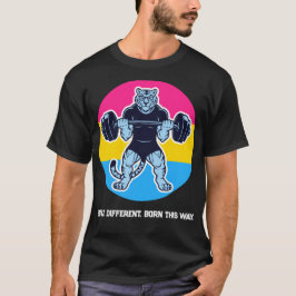 Pan Pride Tiger Lifter Gym Shirt — Born This Way Tシャツ