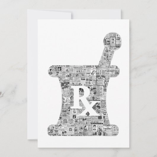 Panaceaヴィンテージ薬局広告ノートカード サンキューカード (正面)