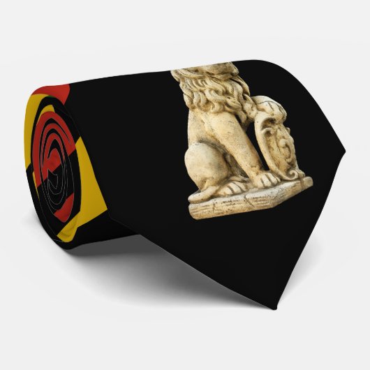 panafrican colors with a lion ネクタイ (ロール)