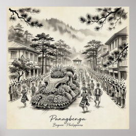 Panagbenga Festival Baguio Philippines Flower Fest ポスター