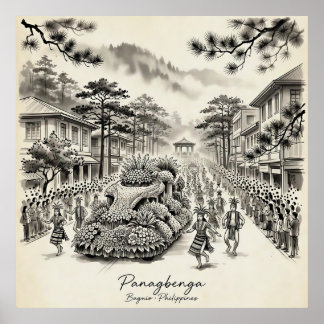 Panagbenga Festival Baguio Philippines Flower Fest ポスター