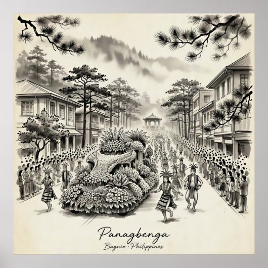 Panagbenga Festival Baguio Philippines Flower Fest ポスター (正面)