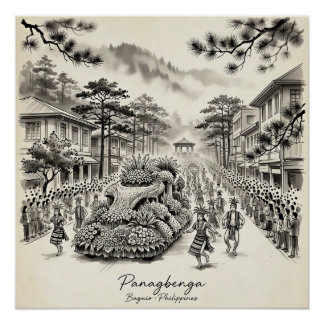 Panagbenga Festival Baguio Philippines Flower Fest ポスター