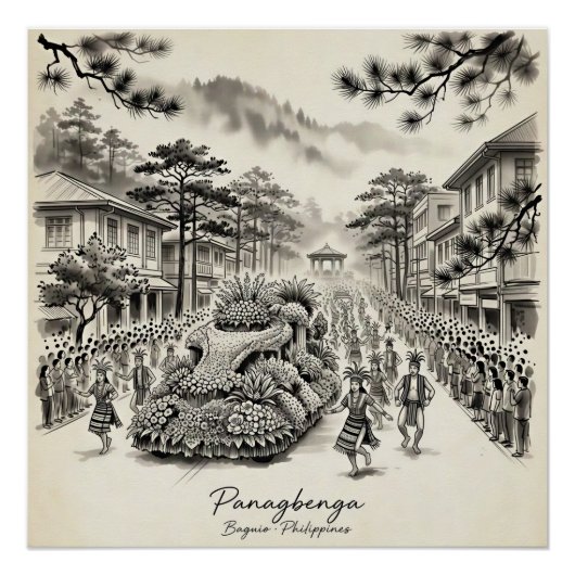 Panagbenga Festival Baguio Philippines Flower Fest ポスター (正面)