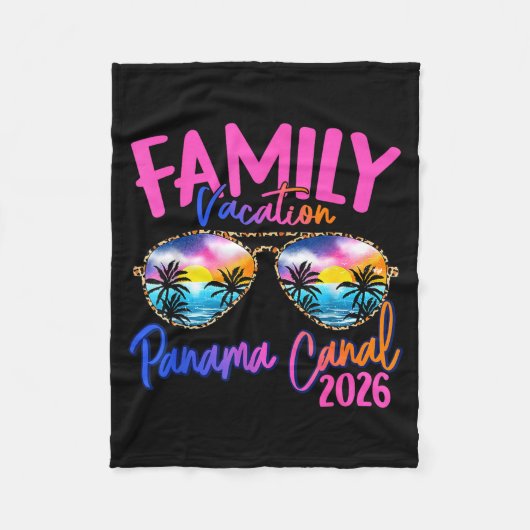 Panama C Vacation 2026 Souvenir Matching Family Gr フリースブランケット (正面)