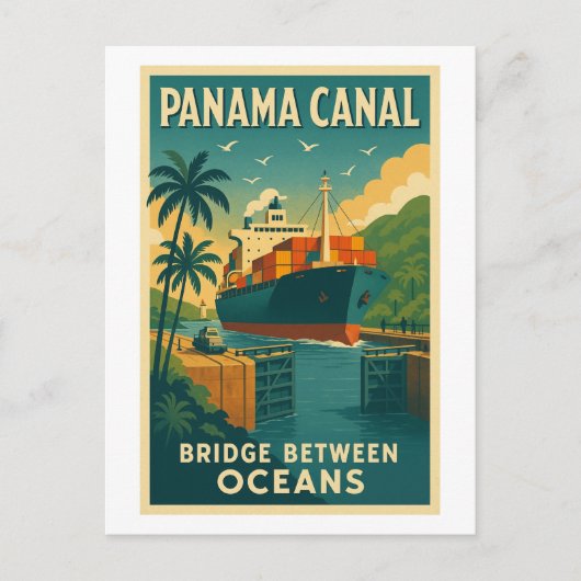 Panama Canal – Bridge Between Oceans ポストカード (正面)