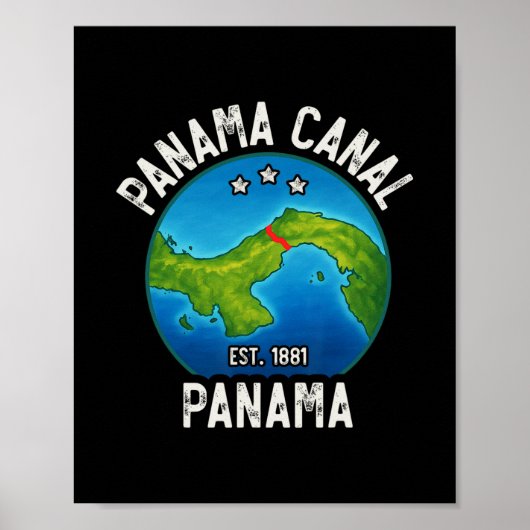 Panama Canal Est.1881  ポスター (正面)