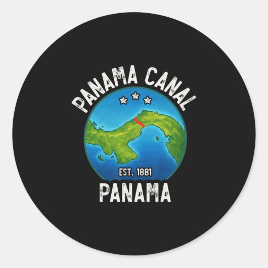 Panama Canal Est.1881 ラウンドシール (正面)